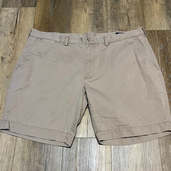 Polo Ralph Lauren Shorts Mens Size 42 Beige Stretch Classic Fit Chino Preppy - Picture 2 of 8
